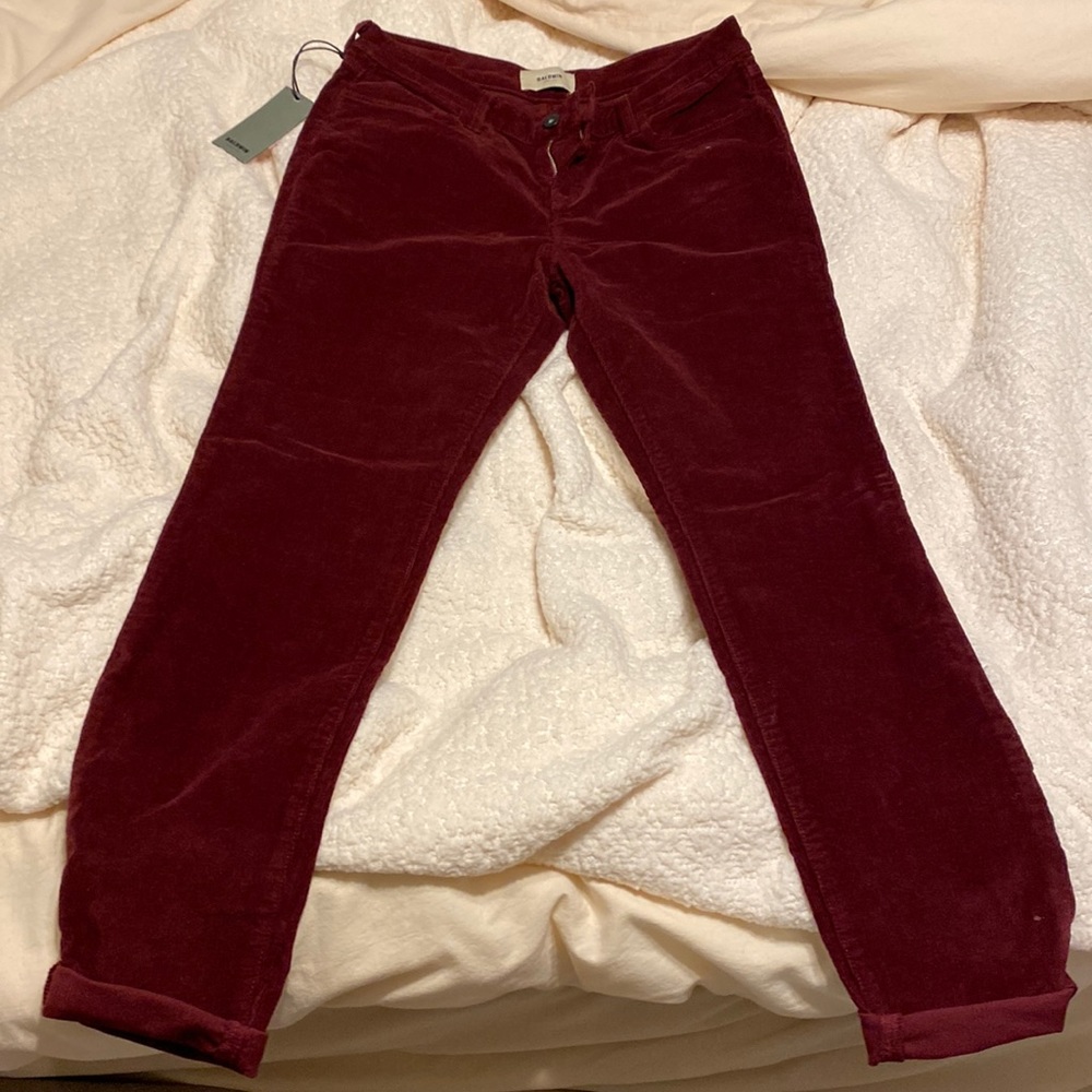 Burgundy corduroy jeans